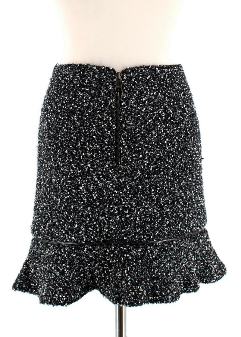 Karl Lagerfeld Boucle Tweed Effect Zip Hem Skirt