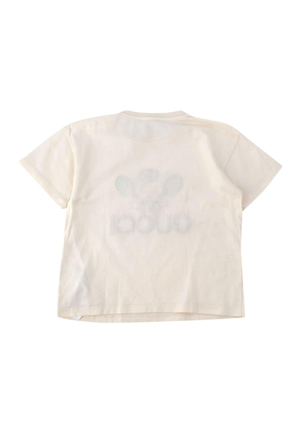 Gucci Cream Tennis Logo T-Shirt 12/18months