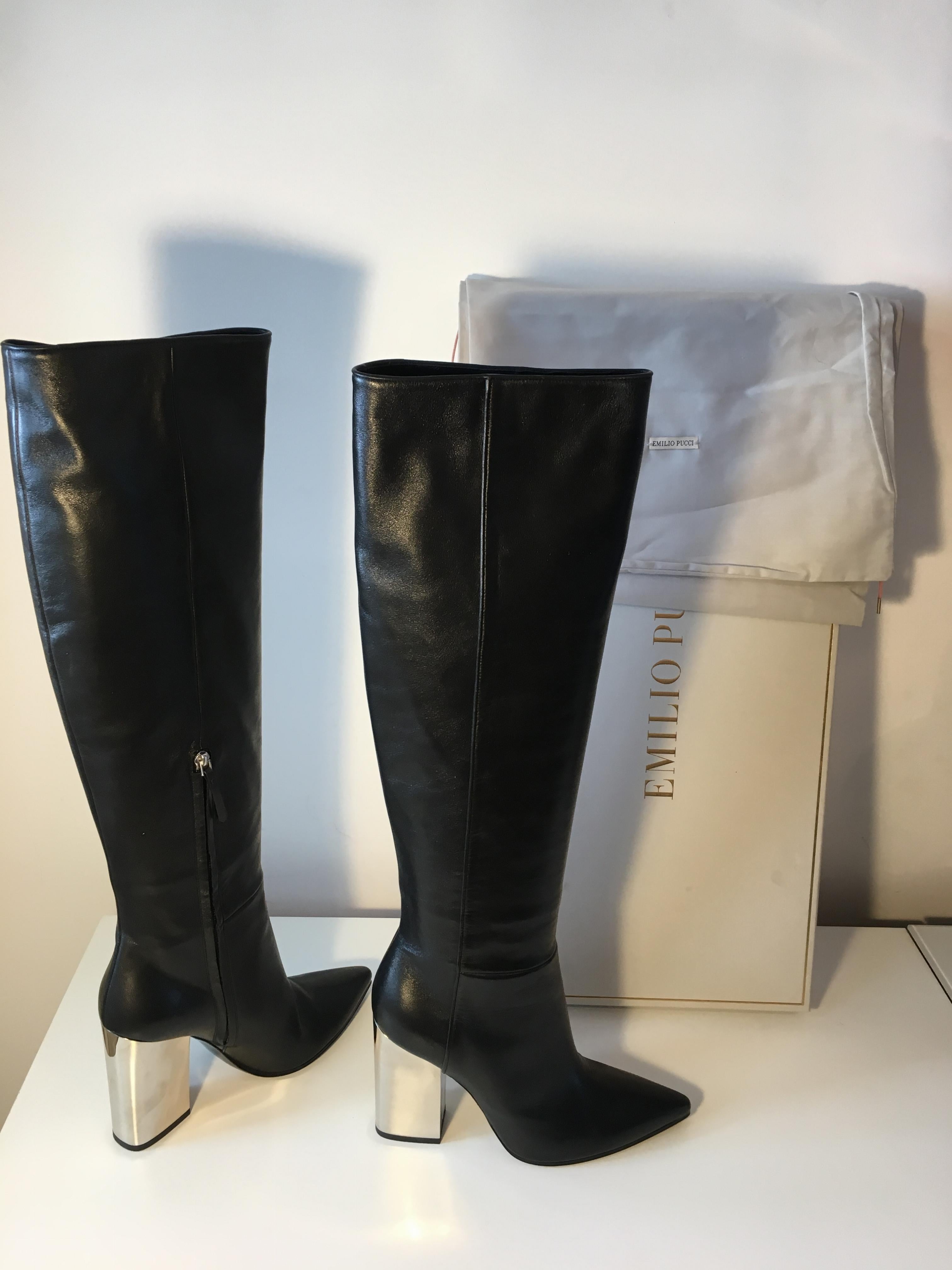 Emilio Pucci Over Knee Length Boots Size 40 NEW