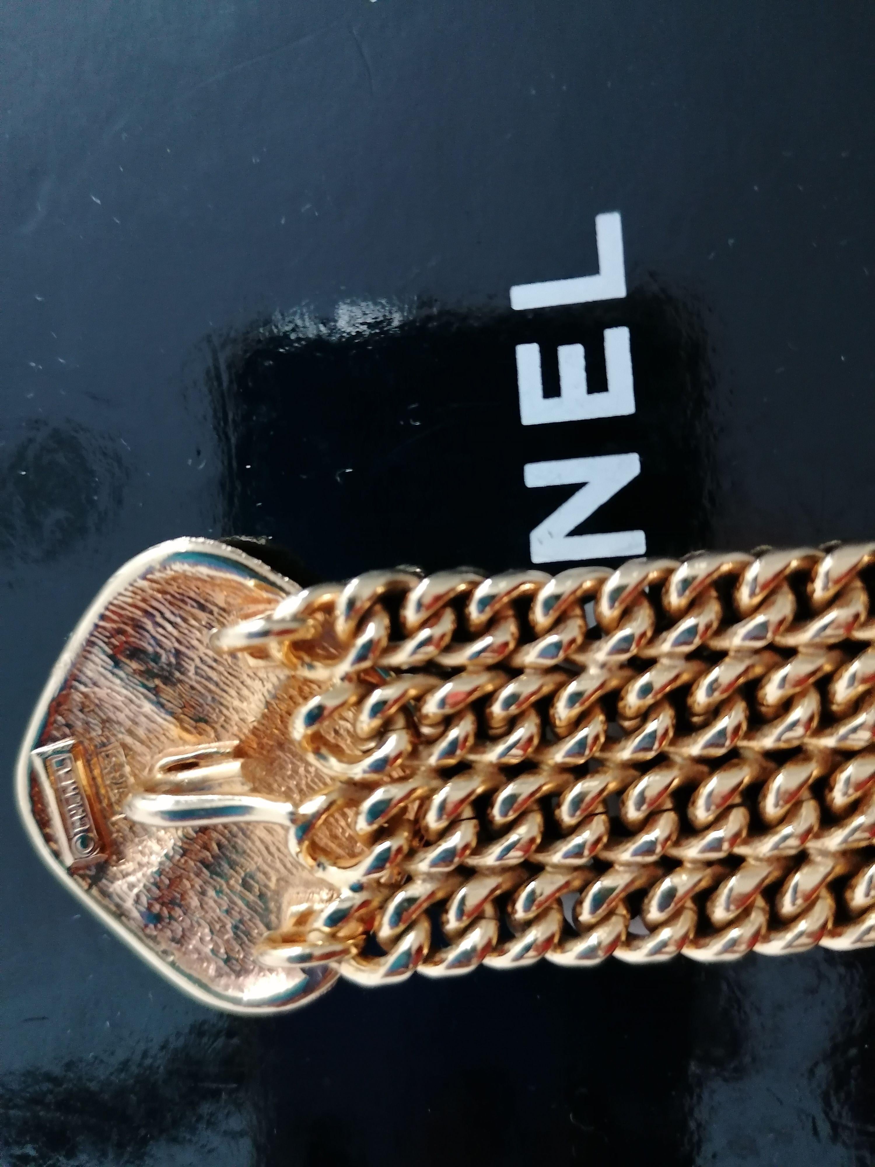 Chanel Vintage Gold Plated Chain Bracelet