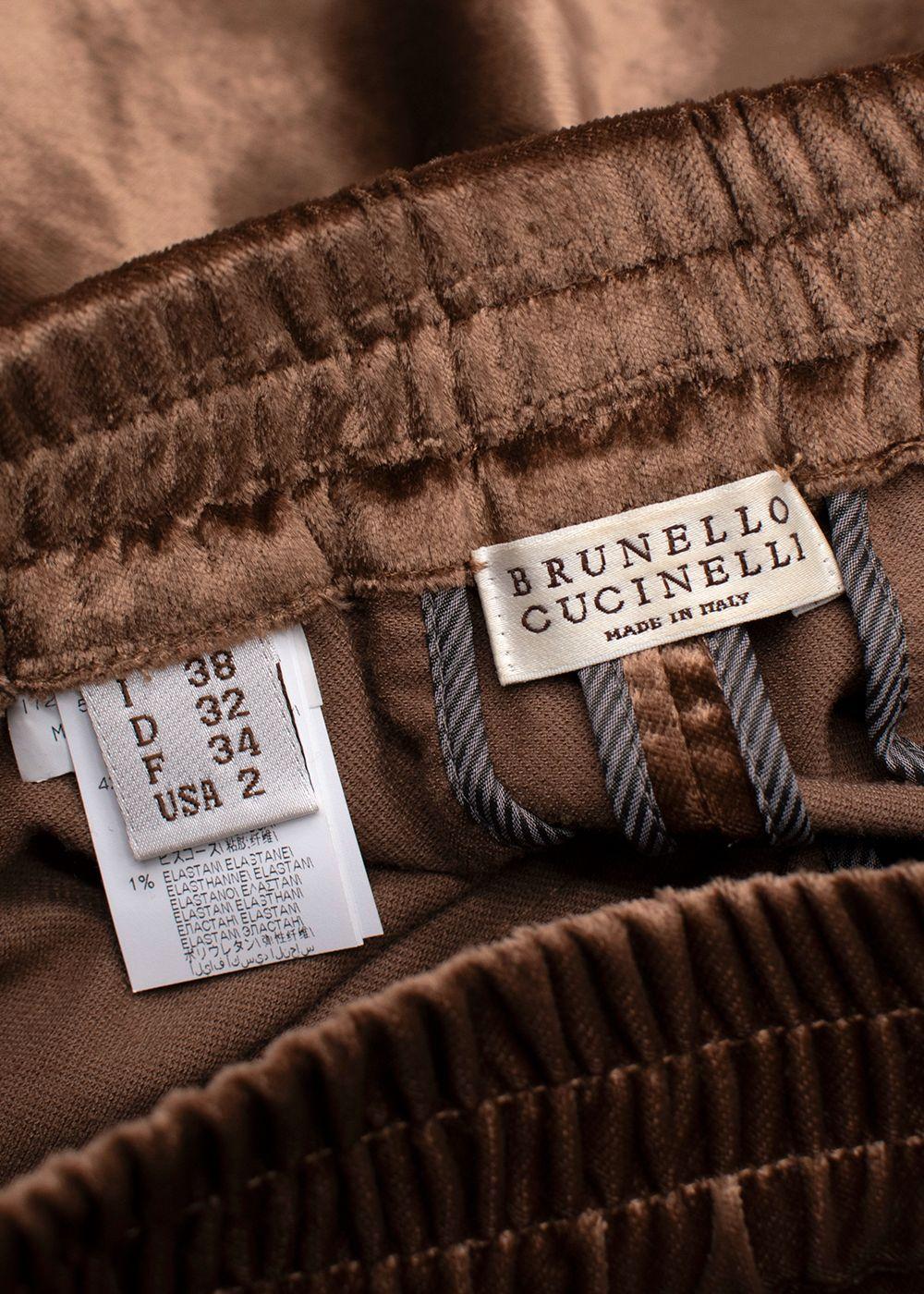 Brunello Cucinelli Bronze Velvet Trousers
