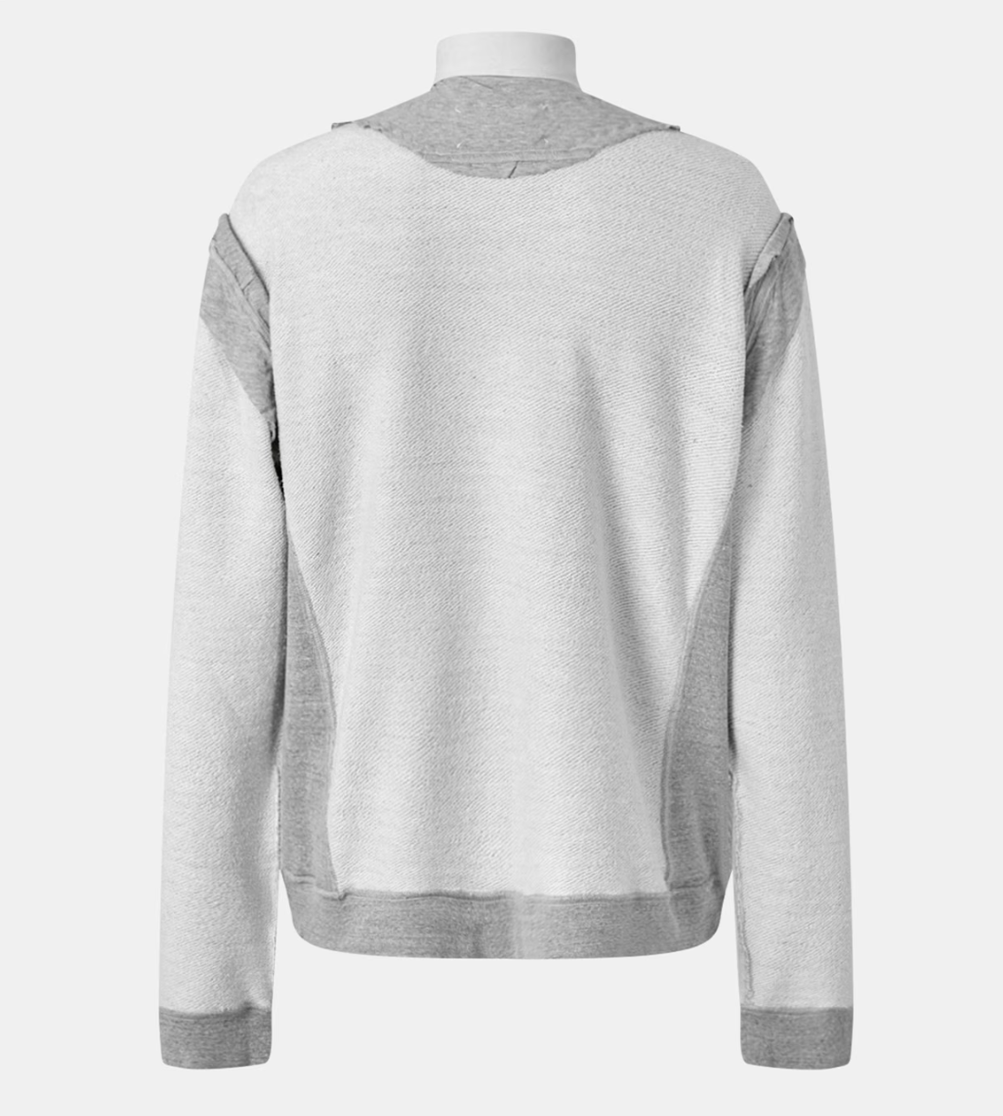 Maison Margiela Grey Cotton Four Stitch Reversed Polo Jumper