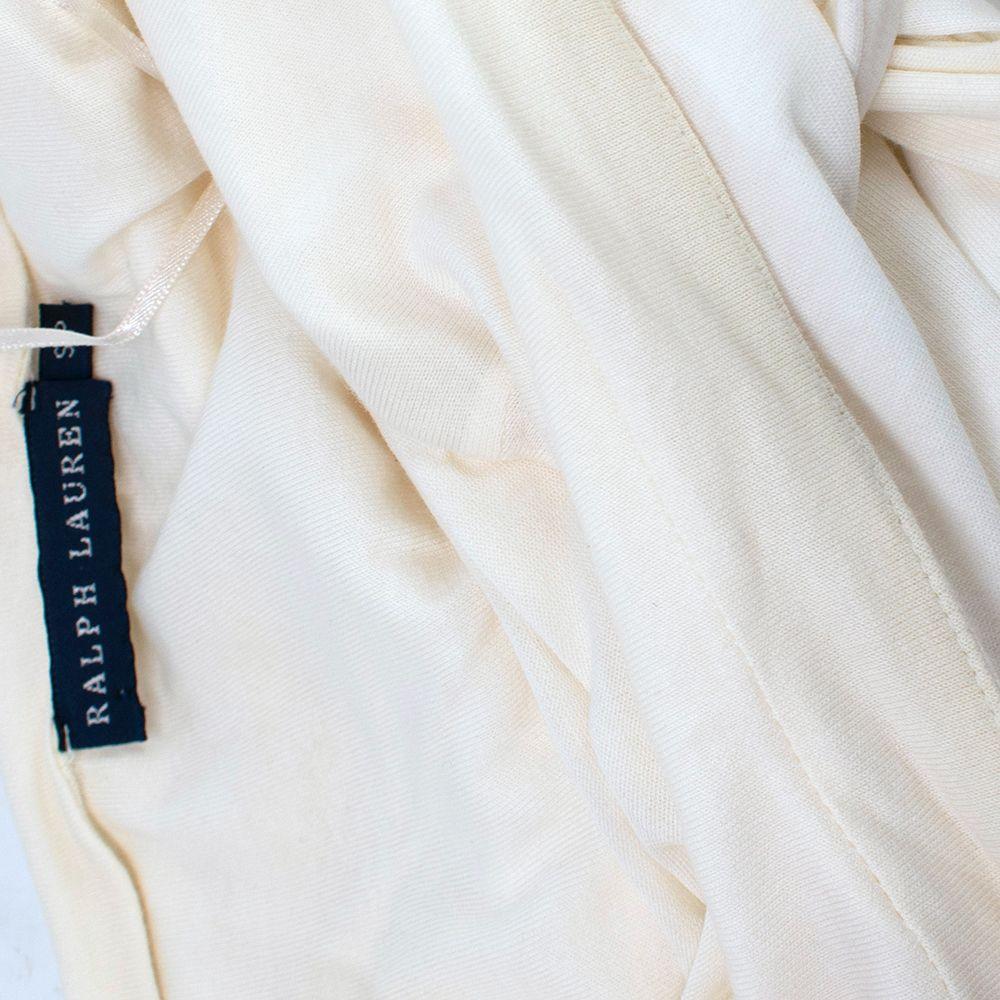 Ralph Lauren Blue Label Ivory Cotton-blend Halterneck Top
