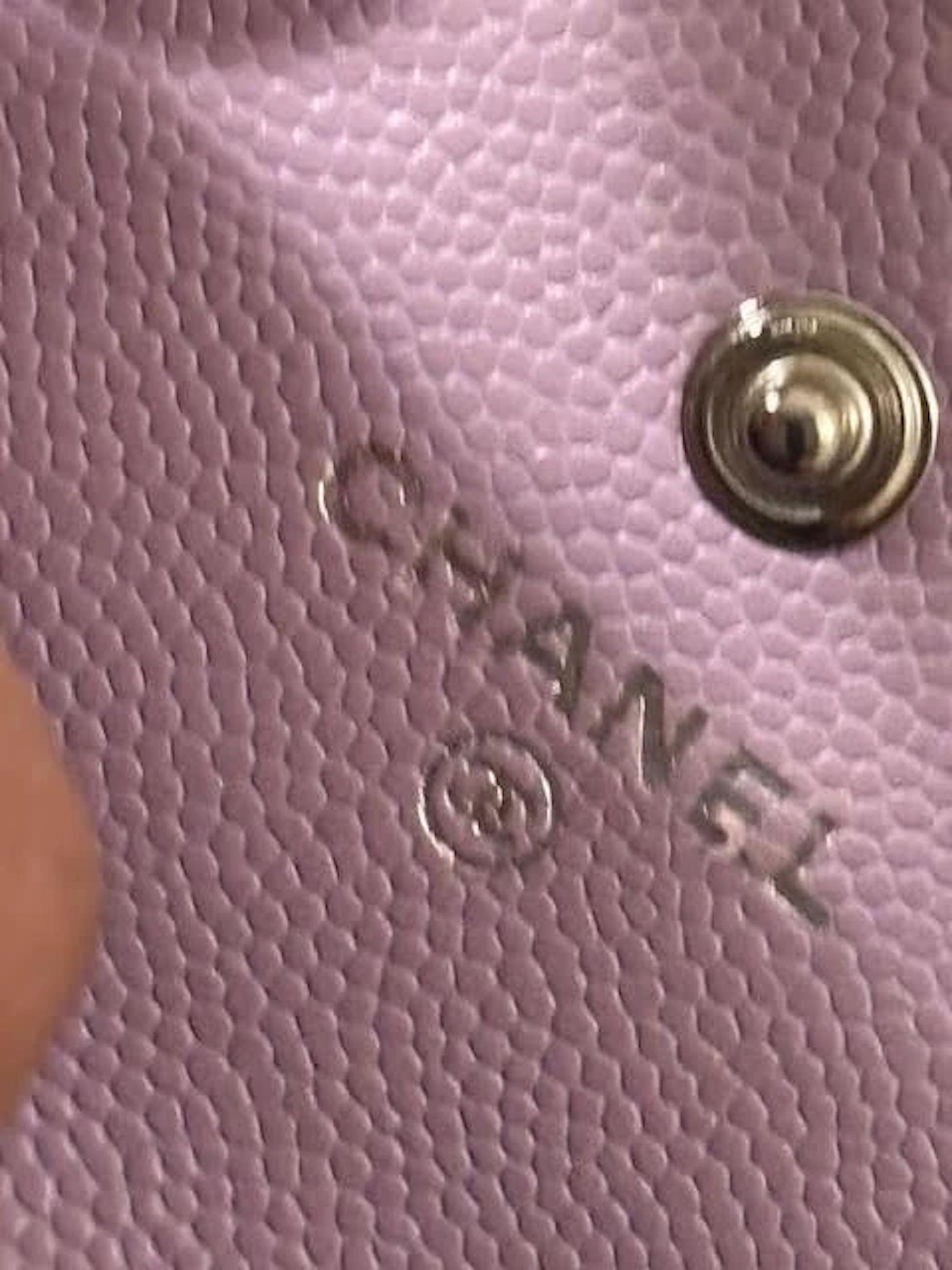 Chanel Lilac Caviar Card Holder