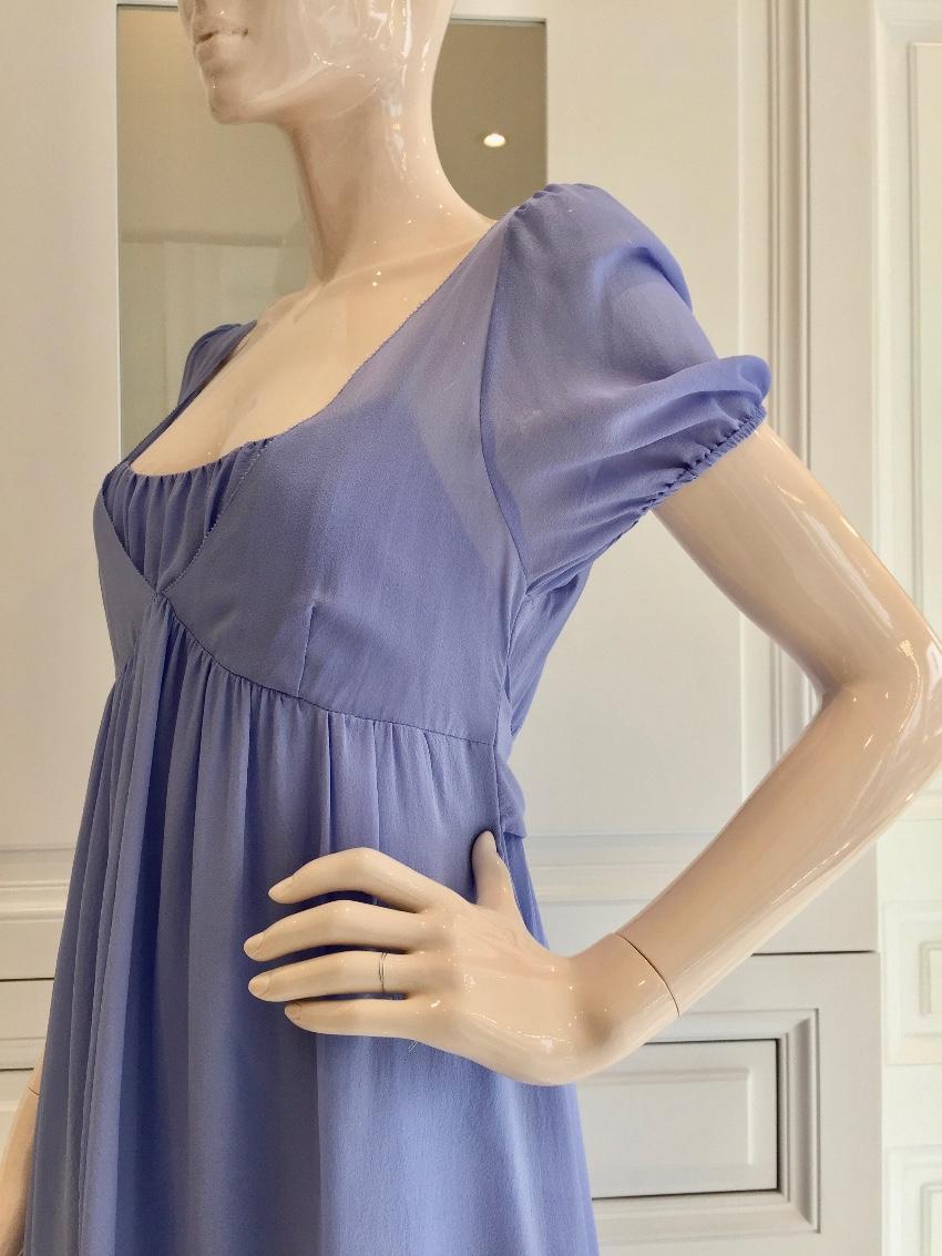 Blugirl Folies Lavender Blue Silk Dress