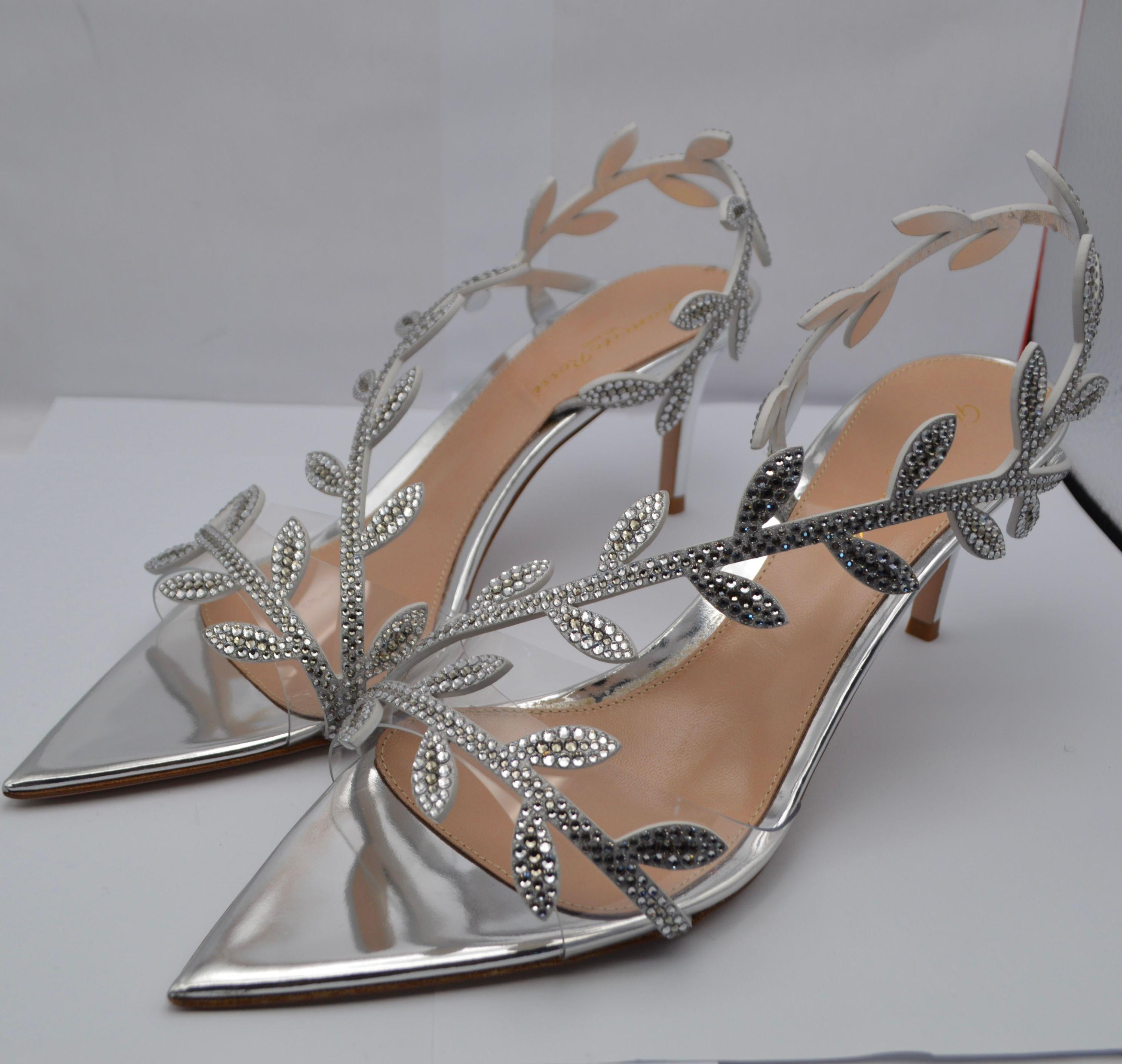 Embellished Silver Flavia Sandals