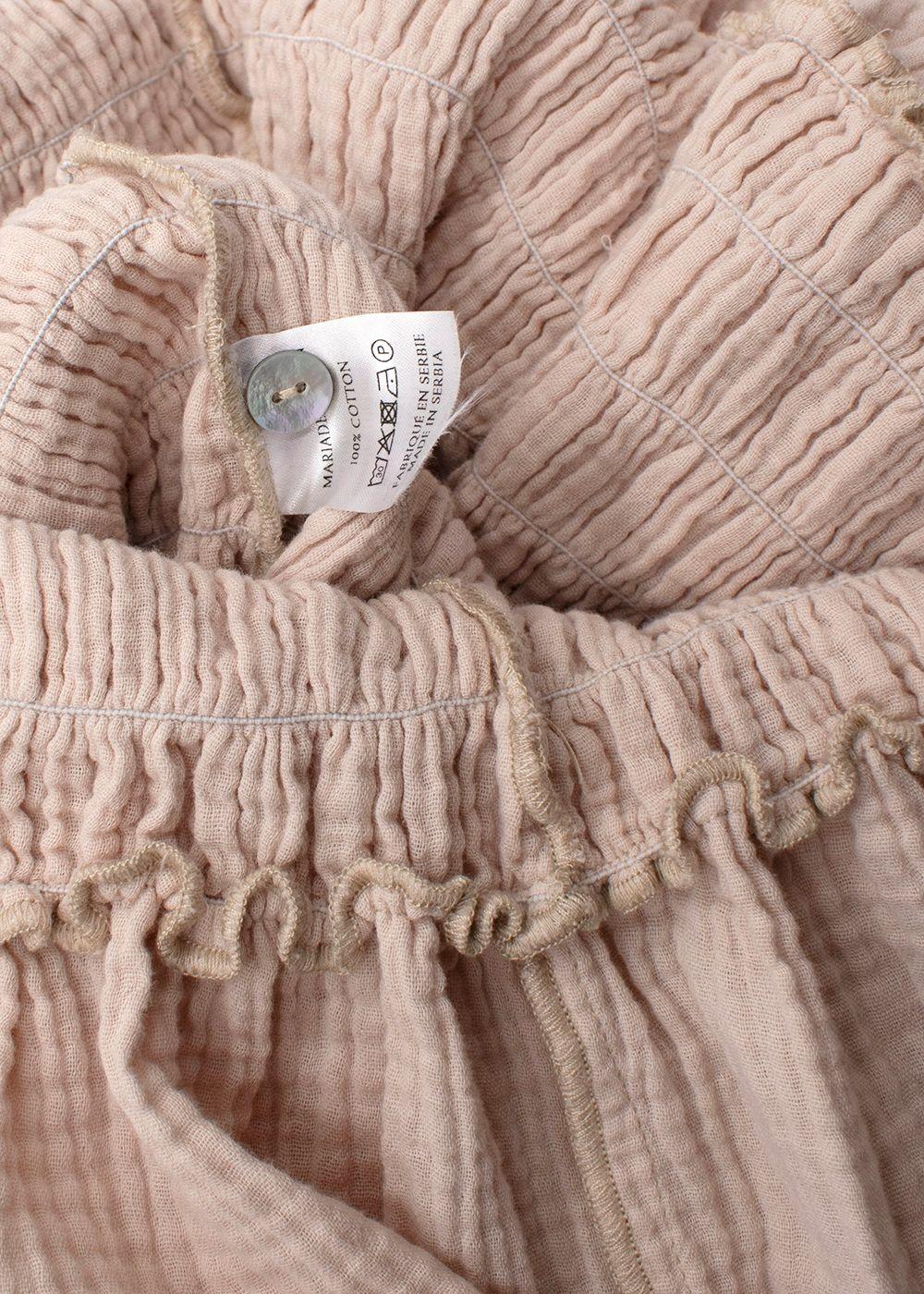 Maria De La Orden Beige Aleria Collared Dress