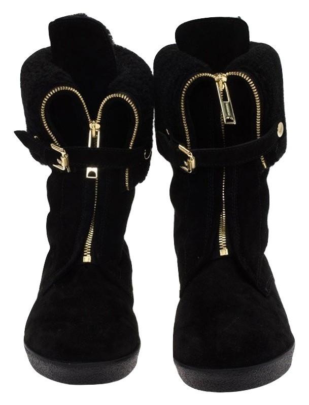 Burberry Black Stanmore Shearling Lined Boots