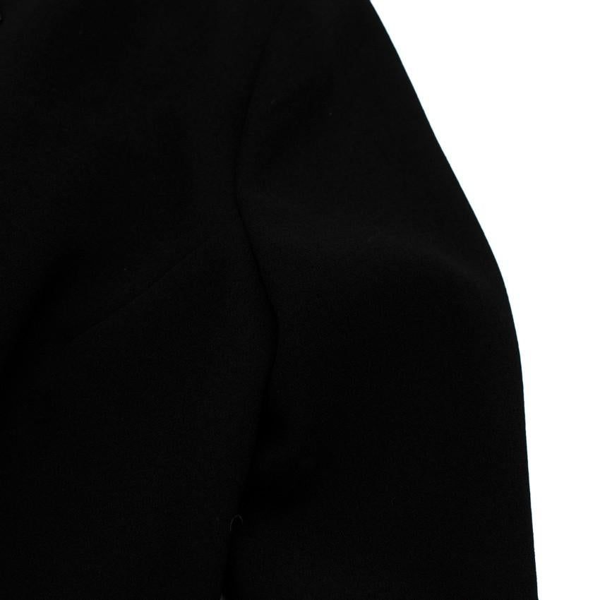 Diane von Furstenberg Black Fringed Embellished Lace Back Dress