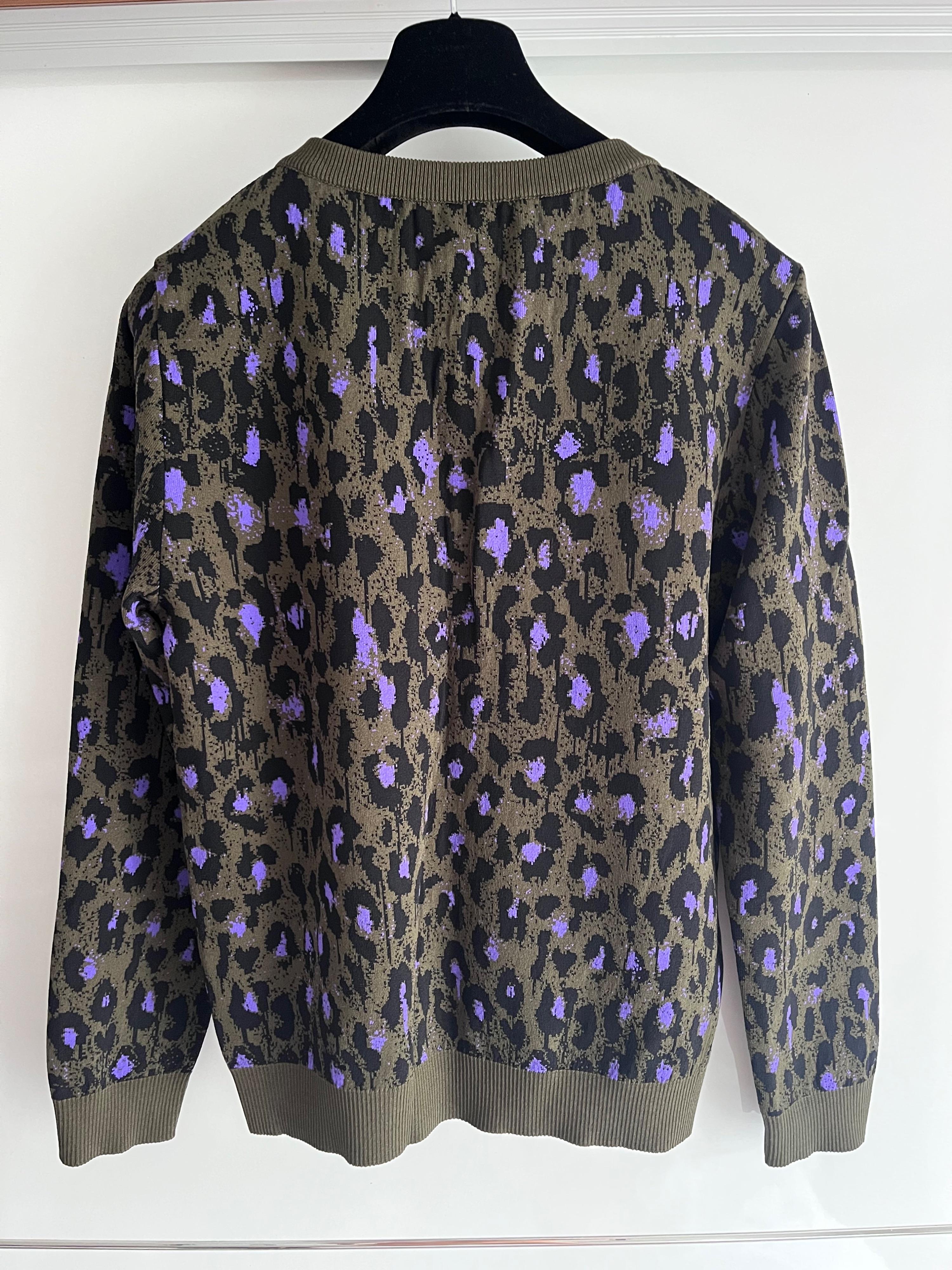 Leopard Print Knitted Top