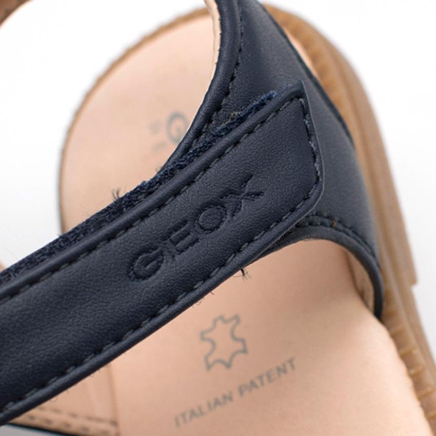 Geox Kids Navy Embroidered Sandals