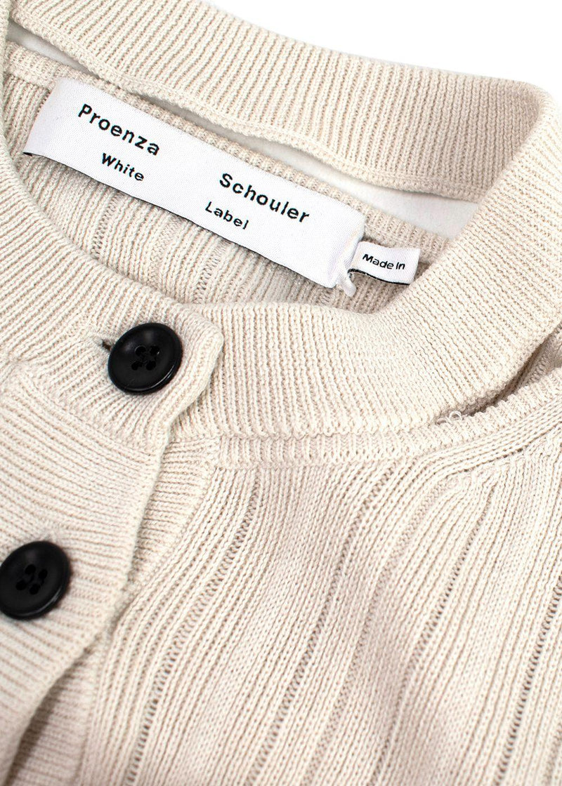 Proenza Schouler White Label Silk Blend Rib Knit Cardigan