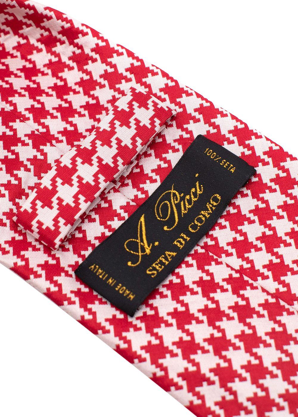 Red & White Houndstooth Tie
