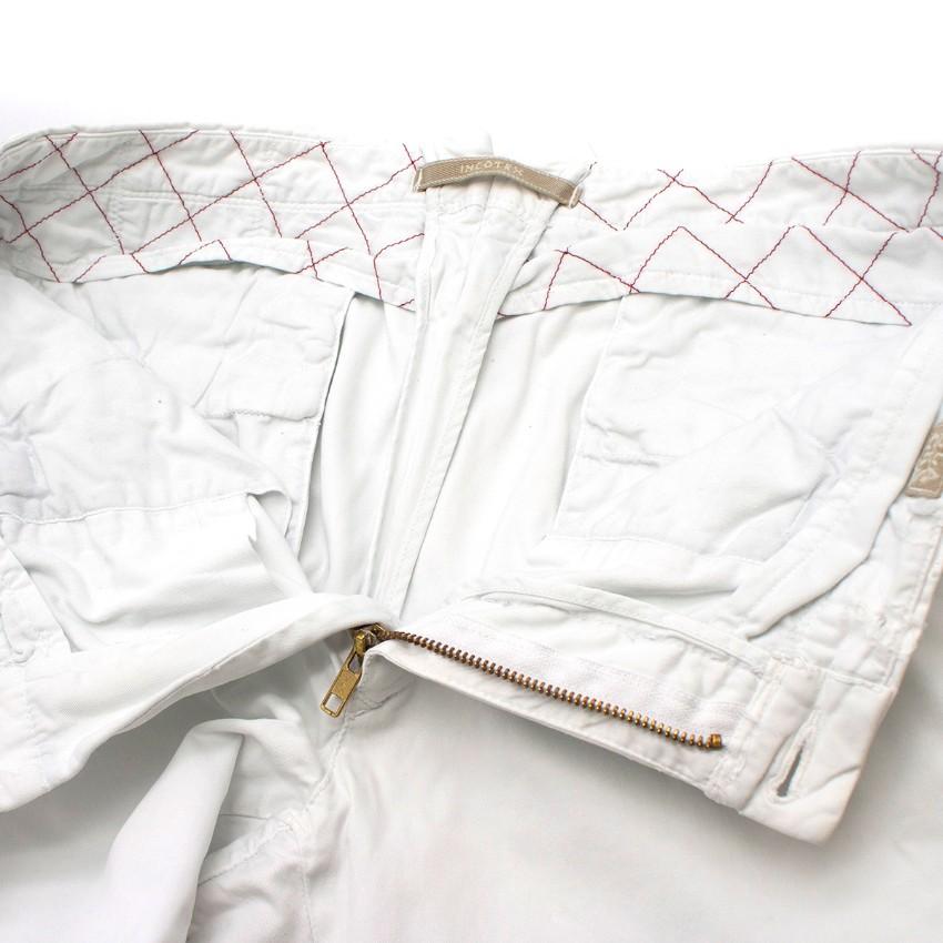 Incotex White Straight-leg Chino Trousers