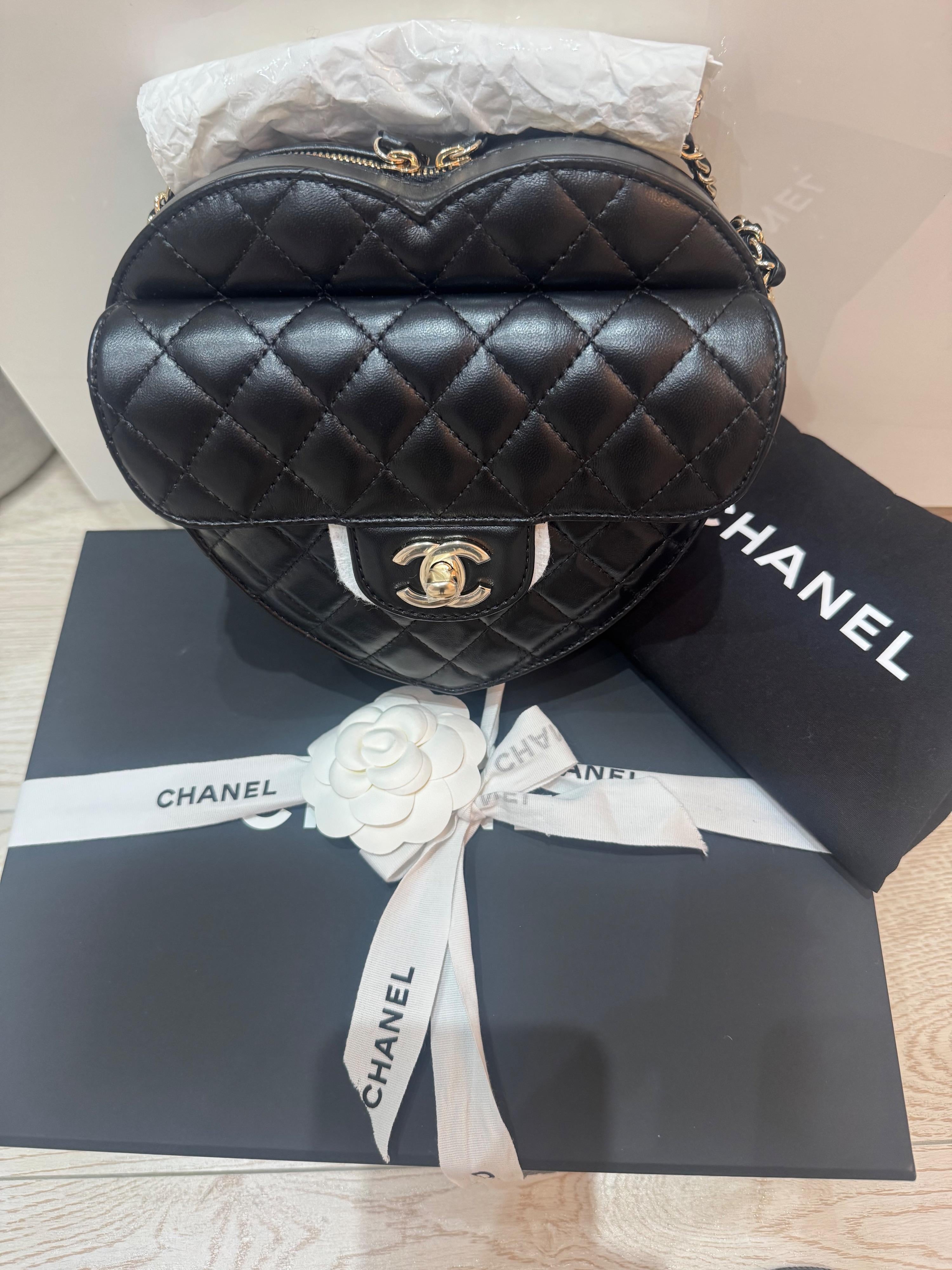Chanel Large Quilted Heart Bag