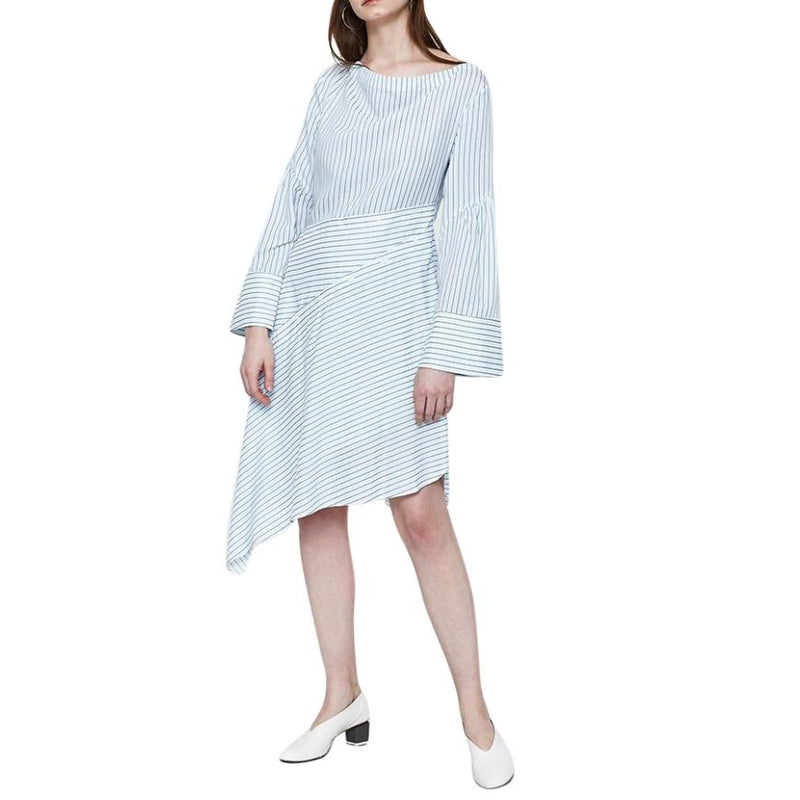 3.1 Phillip Lim Women's Blue Striped Shirt Dress