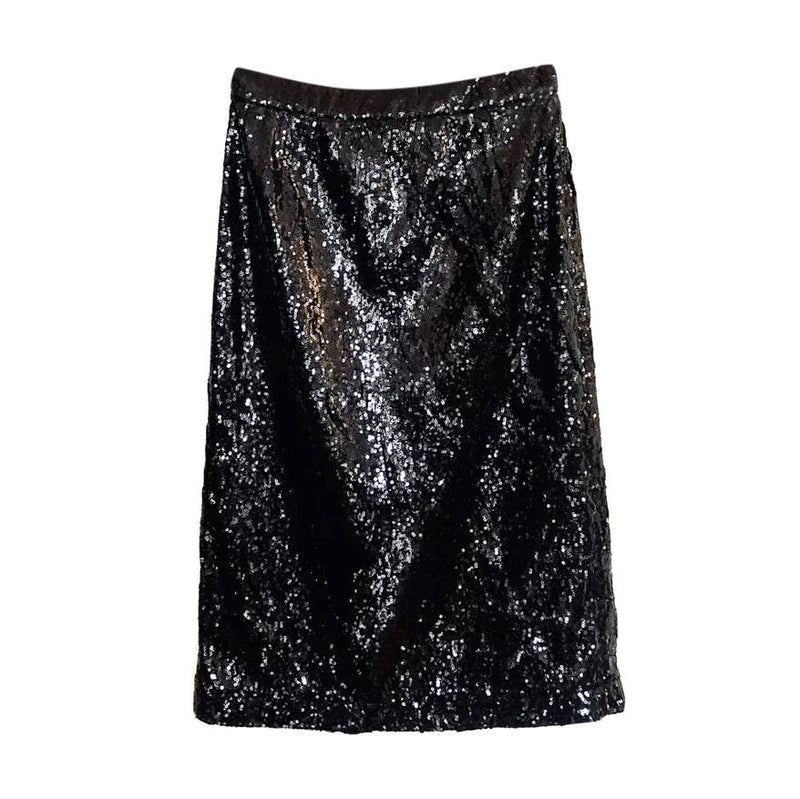No.21 Black Sequin Pencil Skirt