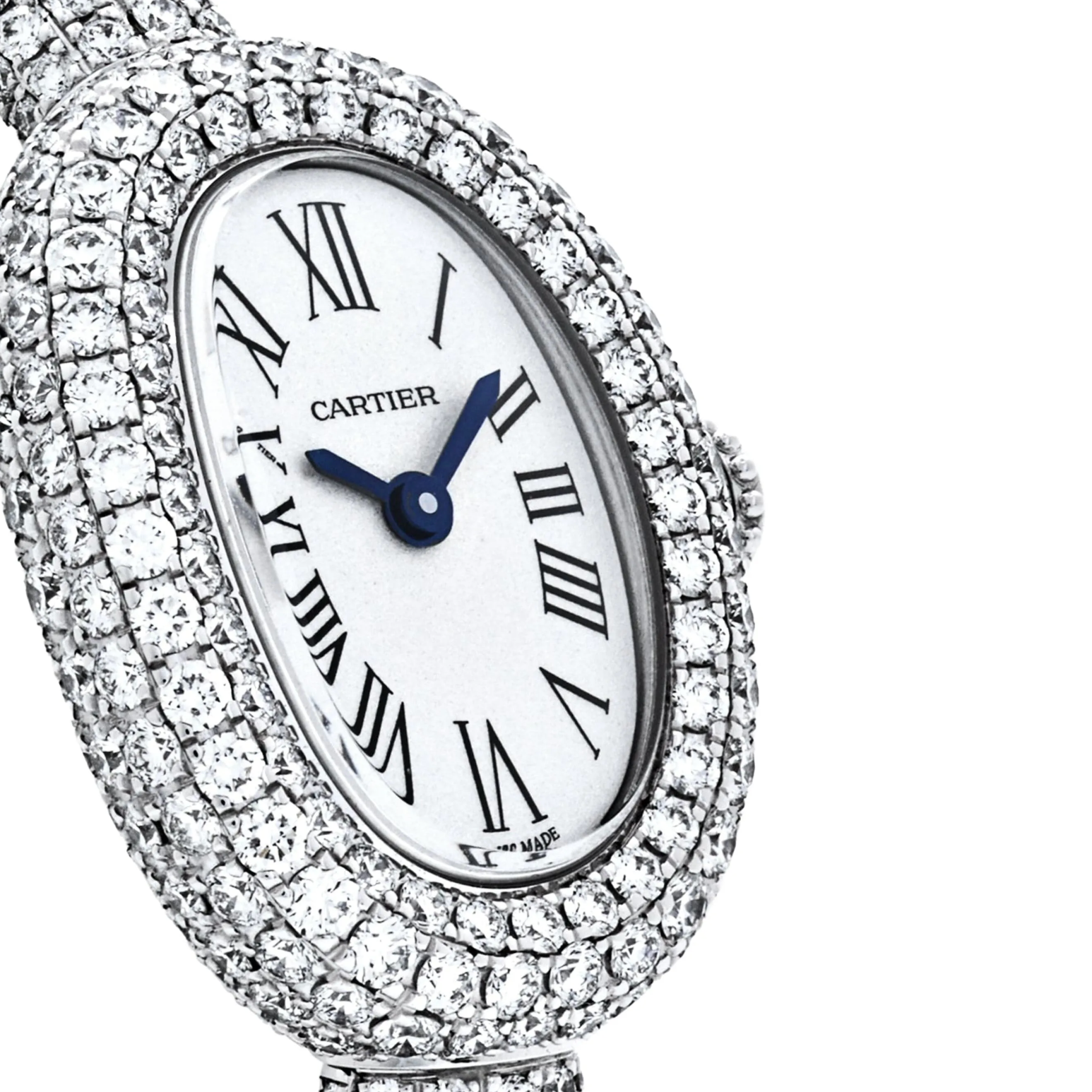 Cartier White Gold and Diamond  Baignoire Size 15 New 2025