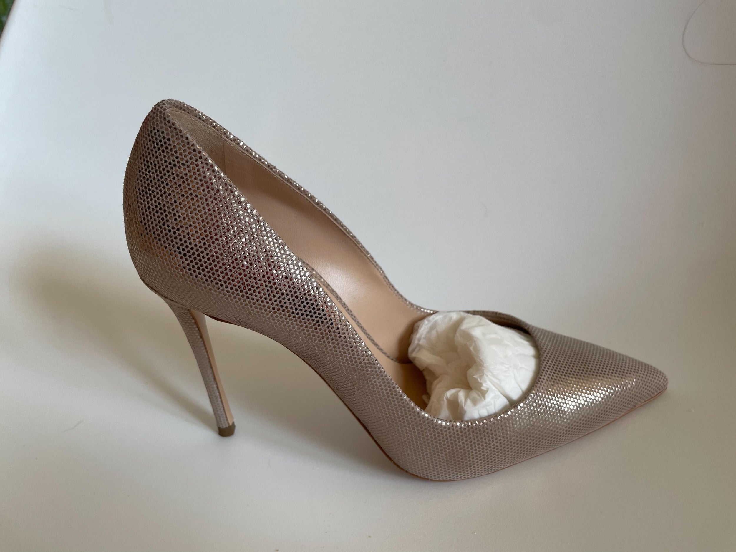 Metallic Suede Perfect Pump Julia