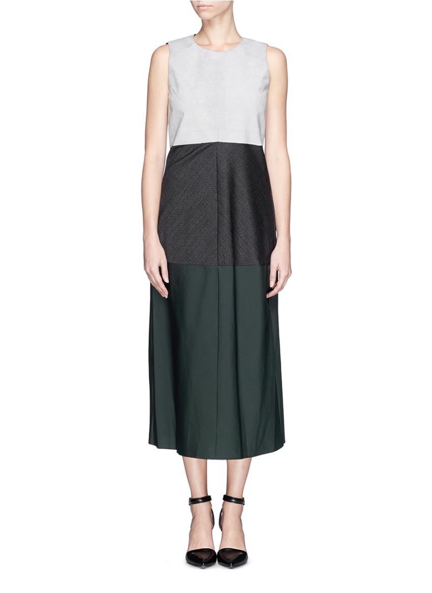 Theory  'Dalax' Colorblock Stretch Wool Midi Dress Size 10/UK14