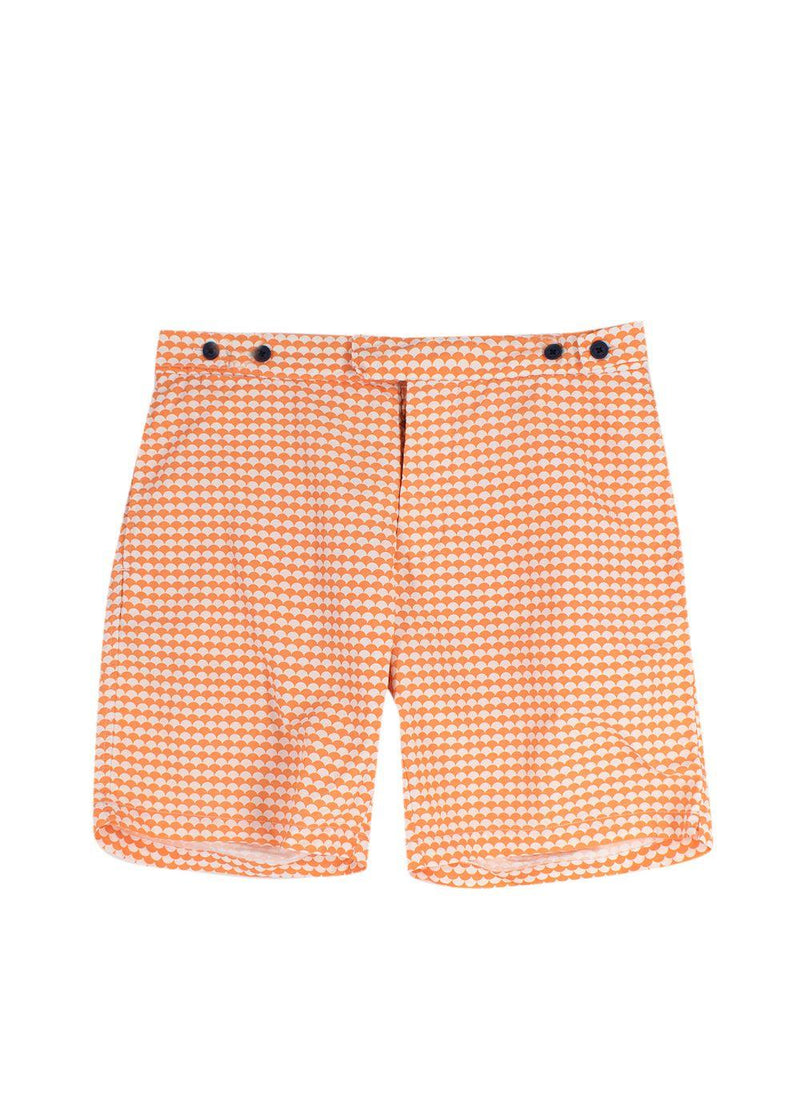 Frescobol Carioca Orange Scallop-print Shorts