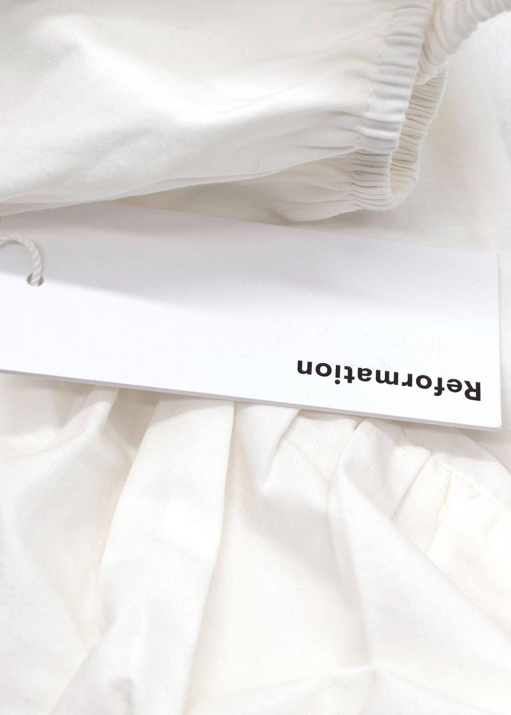 Reformation White Radish Ruched Top