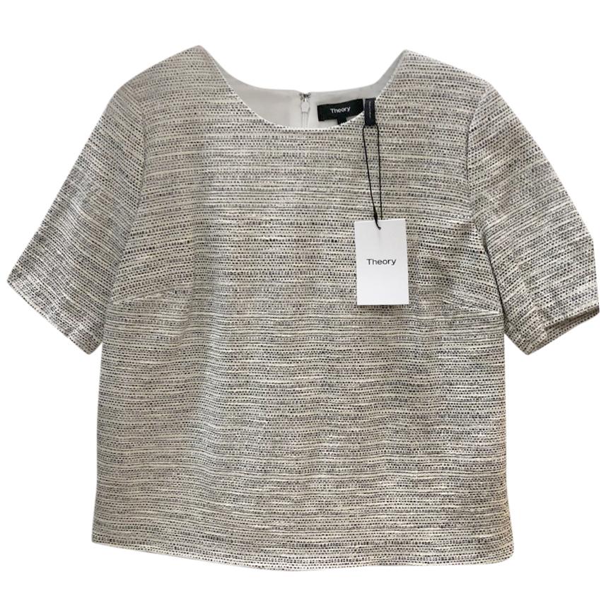 Theory Thaymes Tweed Zip Shell Top