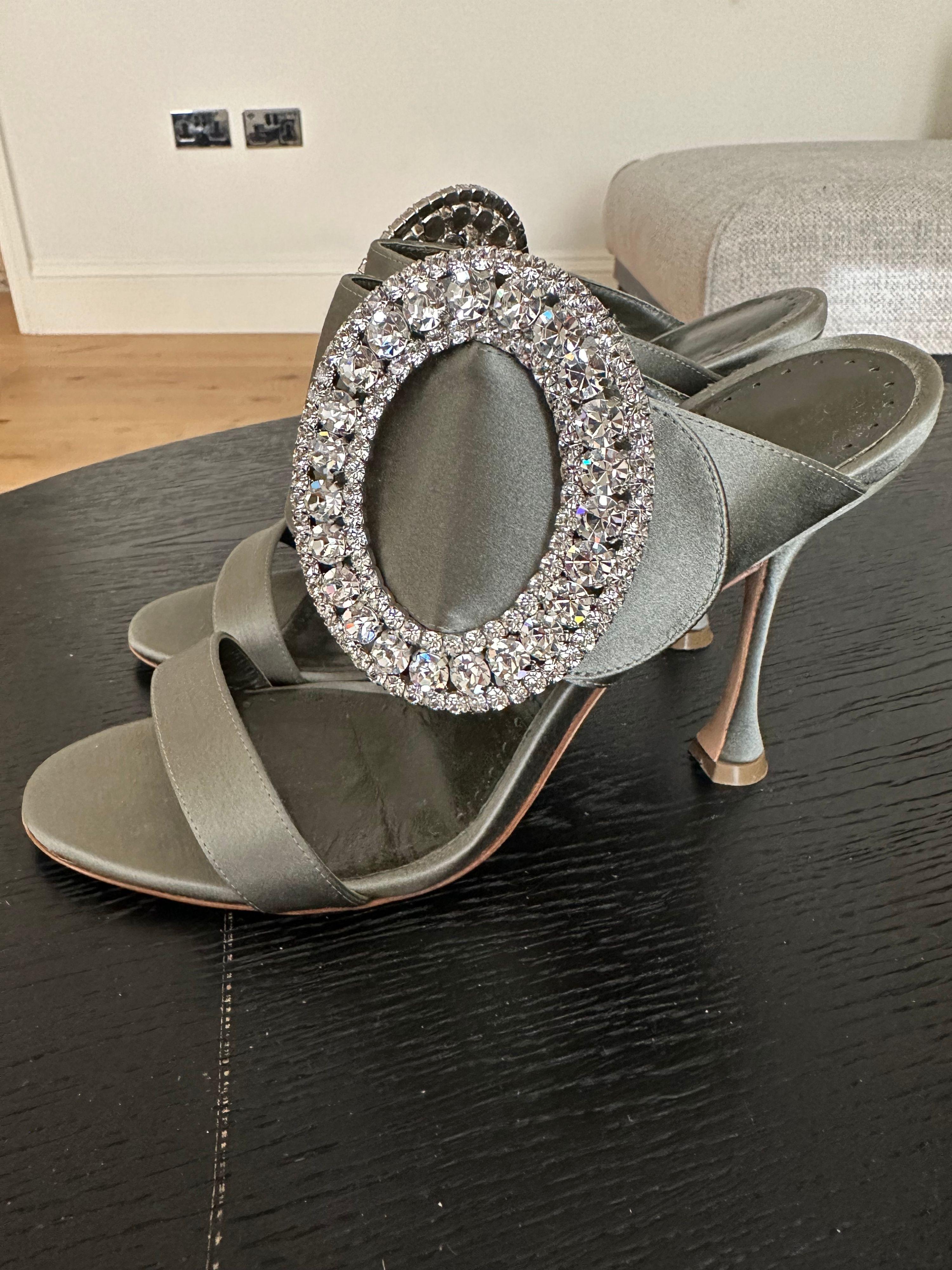 Manolo Blahnik Fibiona satin sandals
