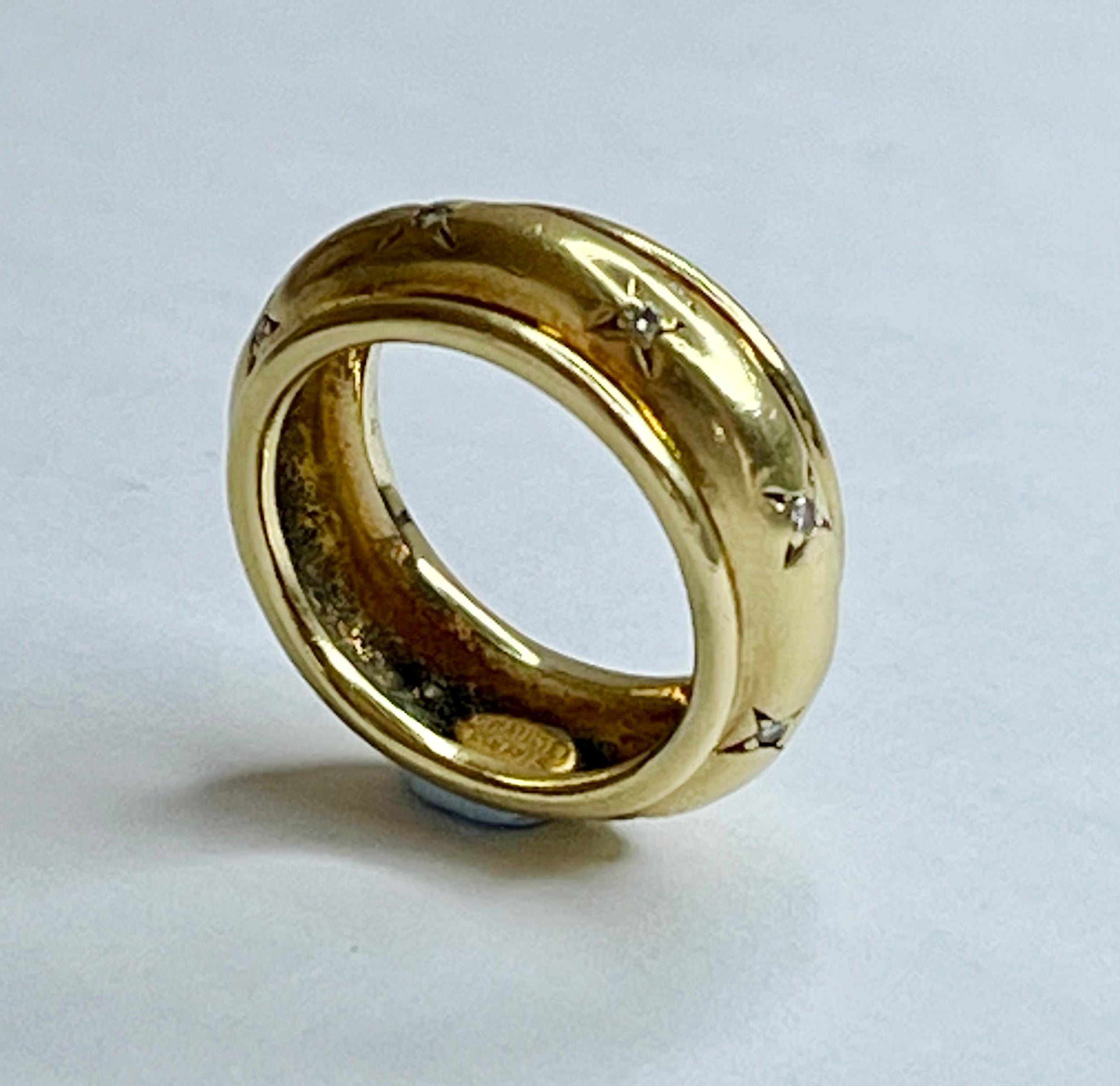Chaumet 18ct Yellow Gold And Diamonds Eternity Band Size N