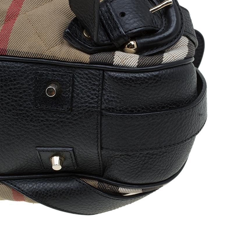 Black Quilted Classic Check Margaret Shoulder Bag