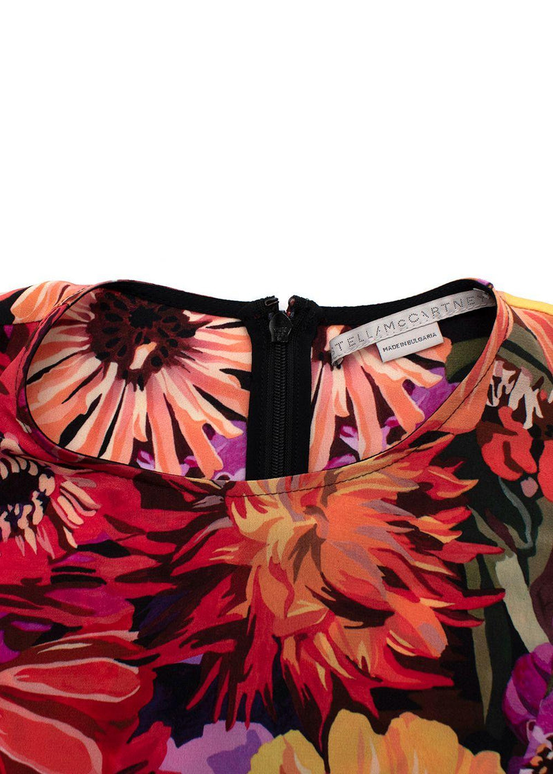 Stella McCartney Floral-Print Silk Crepe De Chine Midi Dress