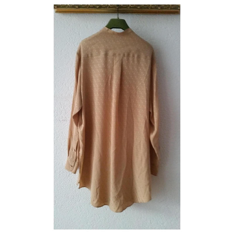 Gucci Beige Horsebit Embroidered Silk Blouse