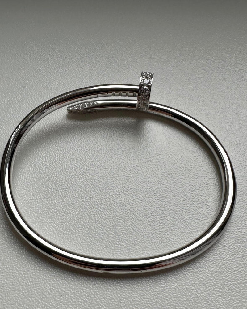 White Gold Diamond Set Juste Un Clou Bracelet