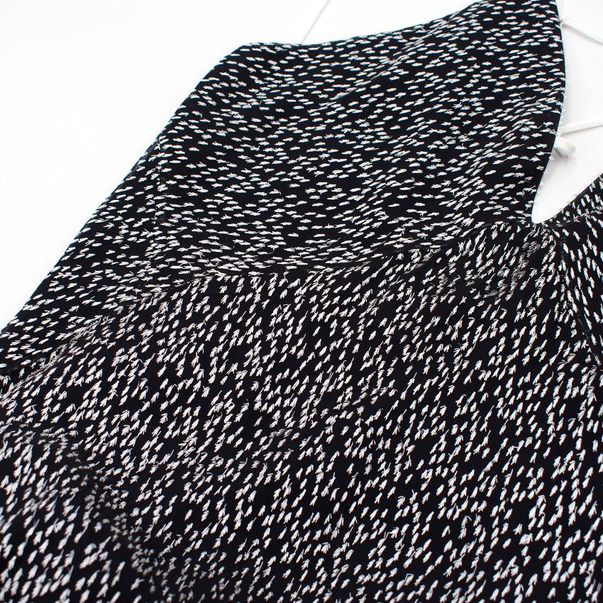 Galvan Black & White Textured Low Back Gown