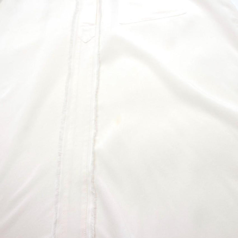 Vince fringe-trimmed silk-crepe shirt