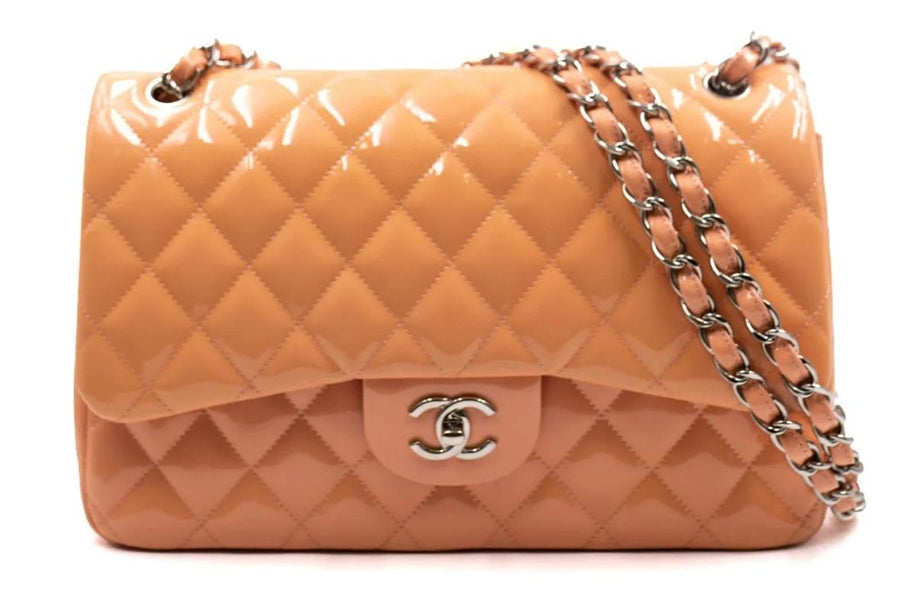 Chanel Patent Leather Jumbo Double Flap Bag