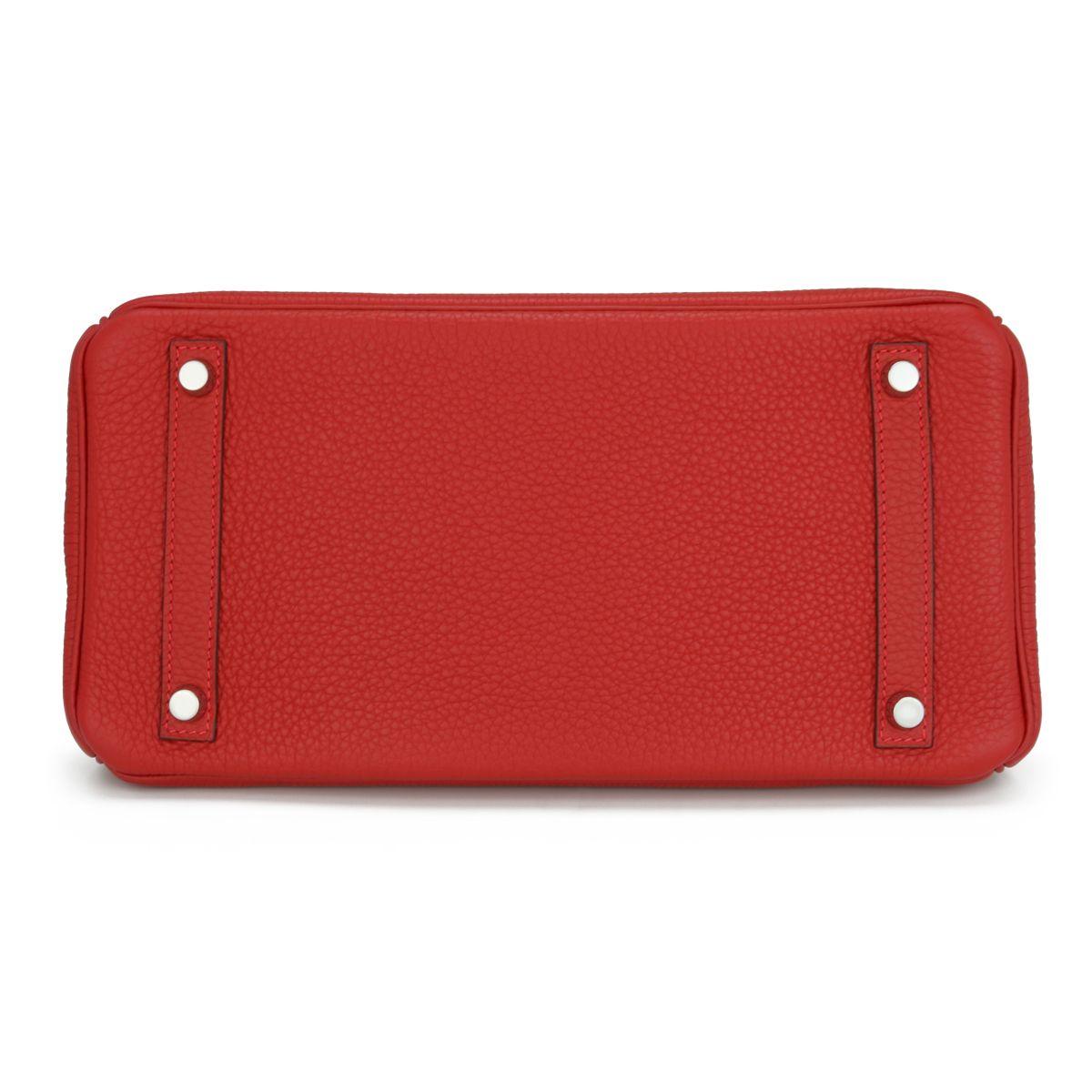 Hermès Birkin 30cm Rouge Casaque Togo Leather with Palladium Hardware