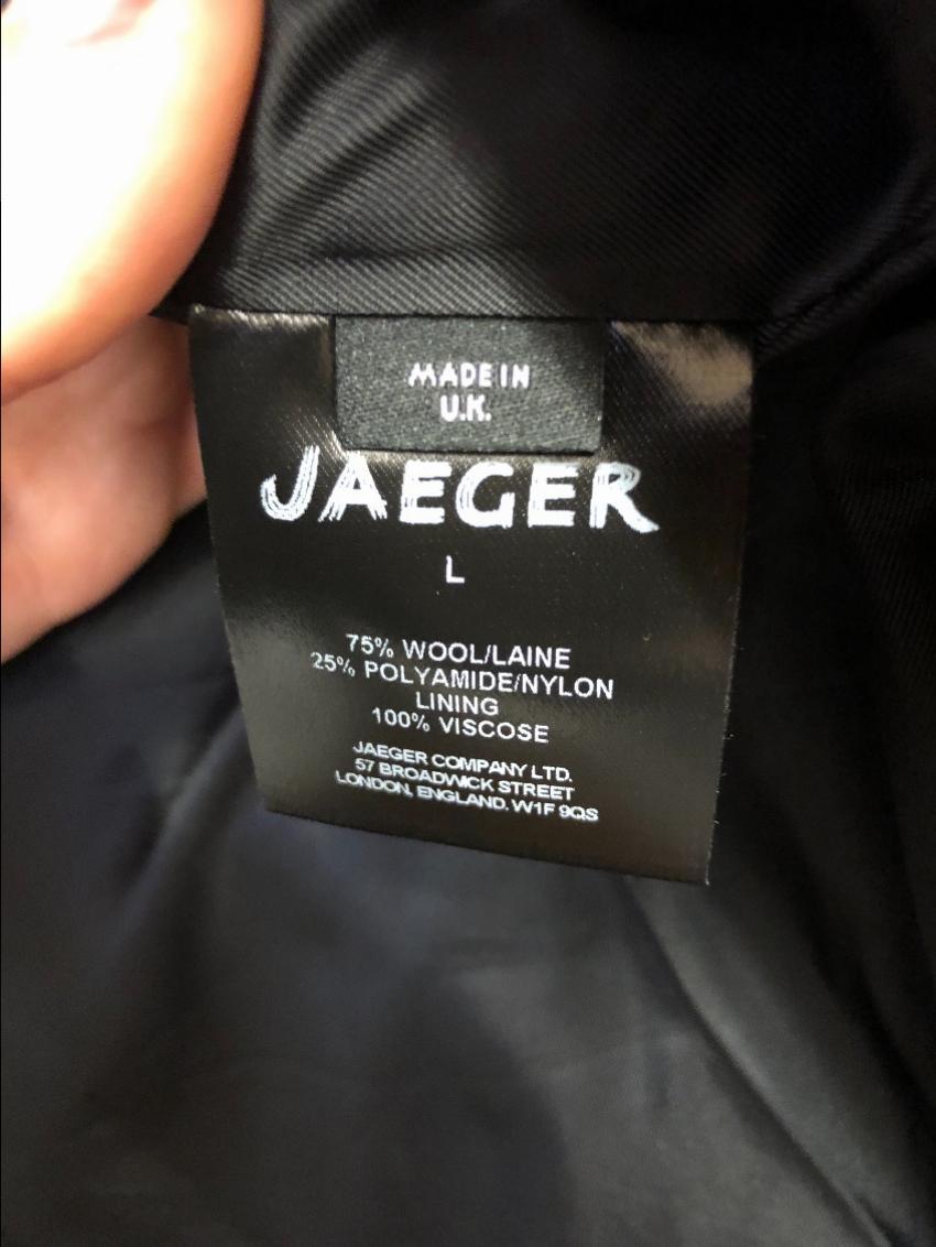Jaegar Black Wool Double Breasted Coat