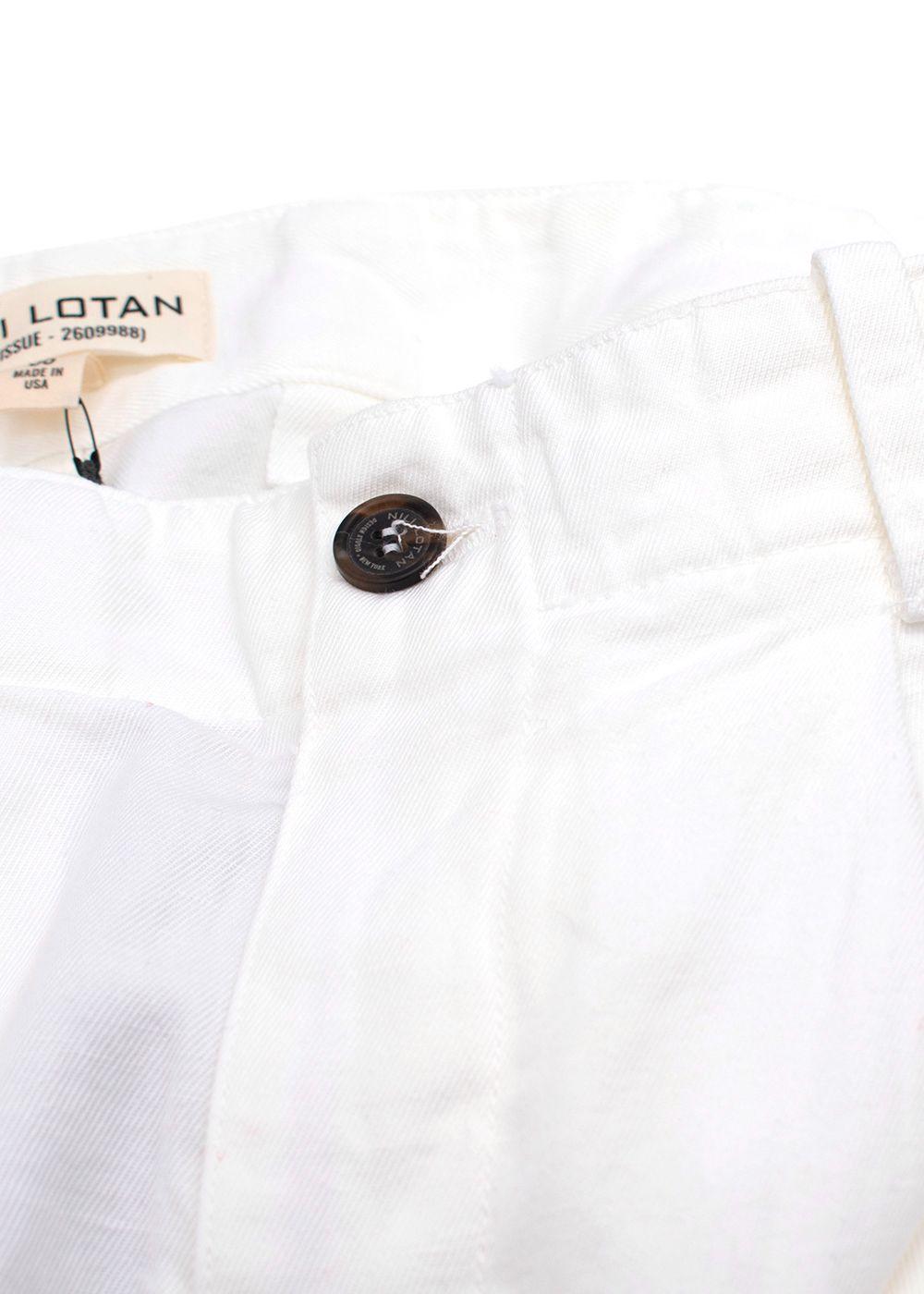 Nili Lotan White Cargo Trousers