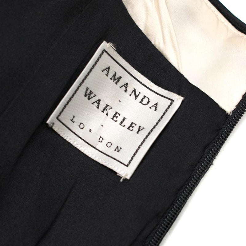 Amanda Wakeley Black Velvet Dress with White Silk Insert