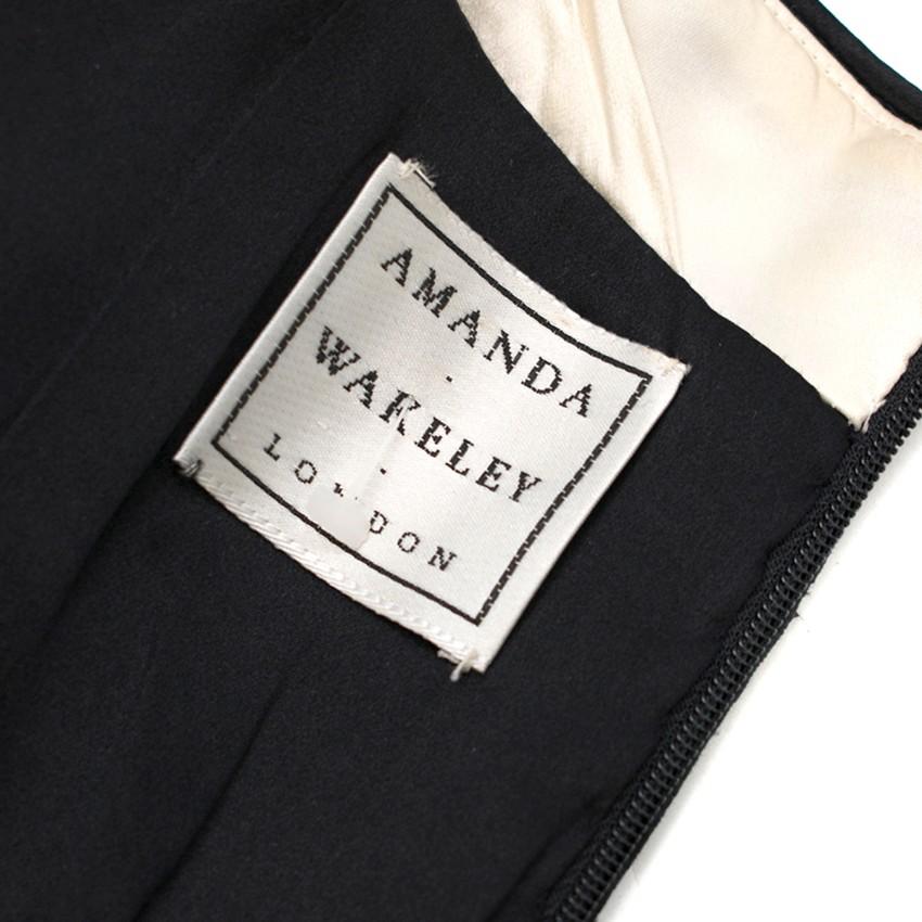 Amanda Wakeley Black Velvet Dress with White Silk Insert