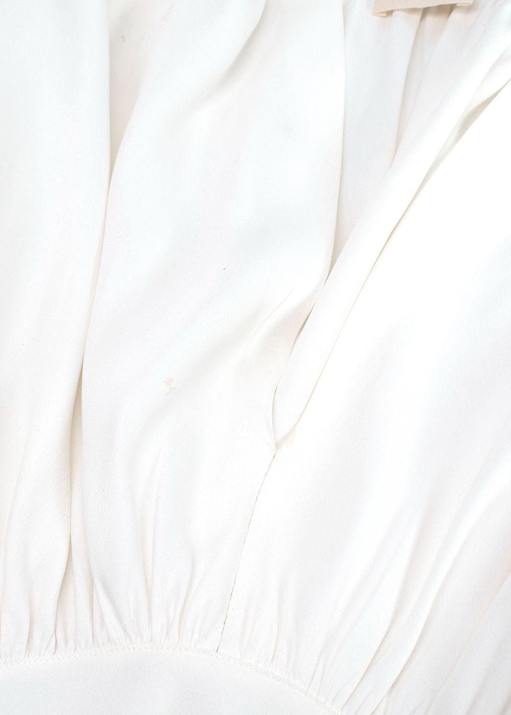 Khaite White Connie Midi Dress
