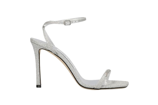 Jimmy Choo Silver Metallic Jaxon Sandals