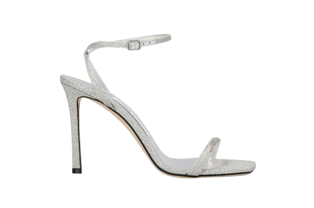 Jimmy Choo Silver Metallic Jaxon Sandals