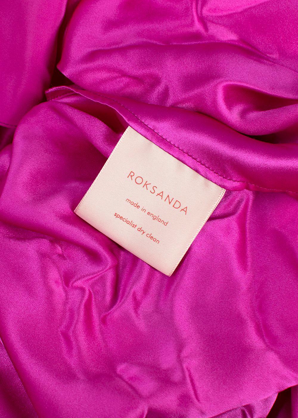 Roksanda Purple Silk Tulle Floral Applique Dress