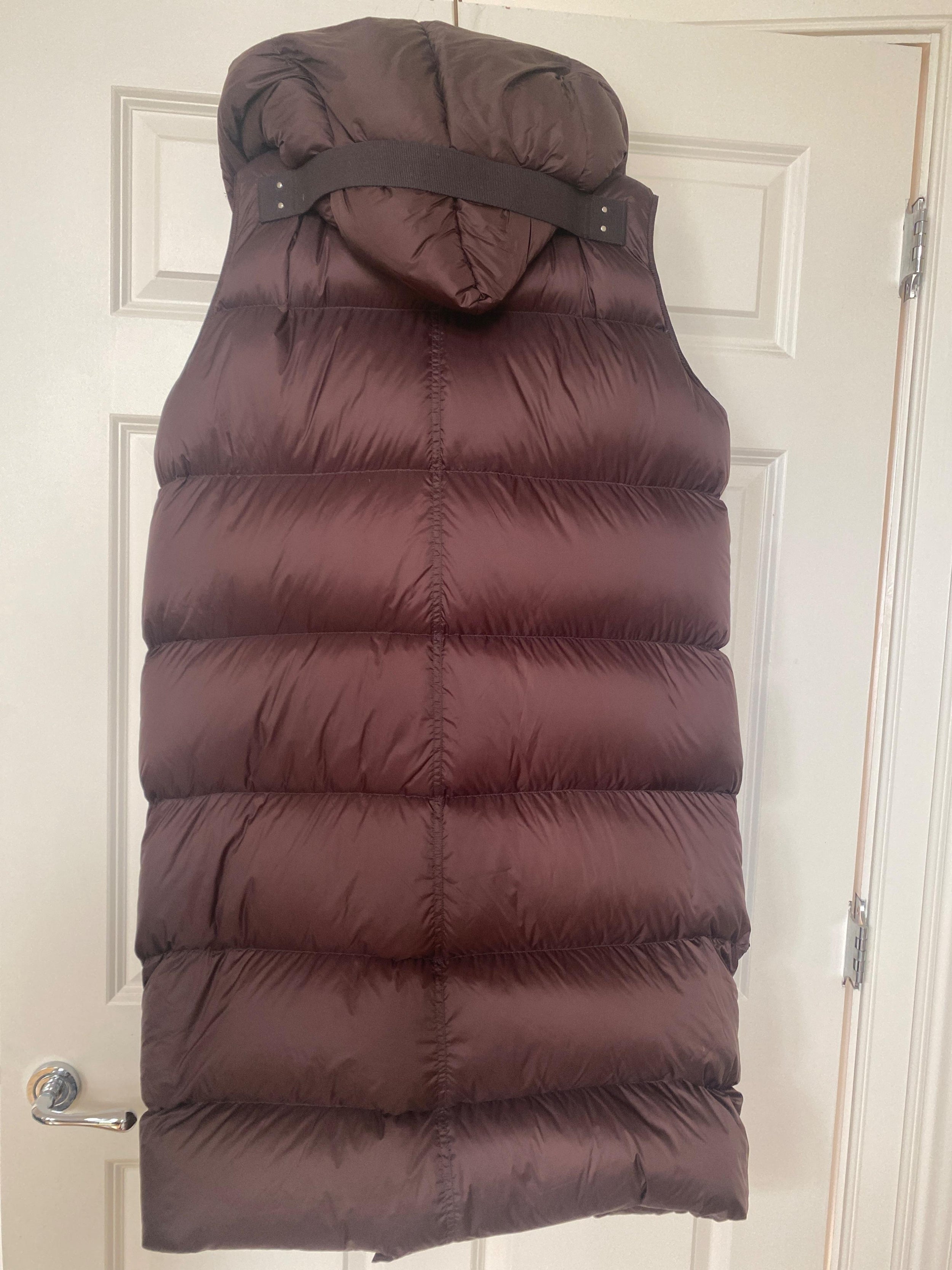 Rick Owens Brown Oversized Gilet