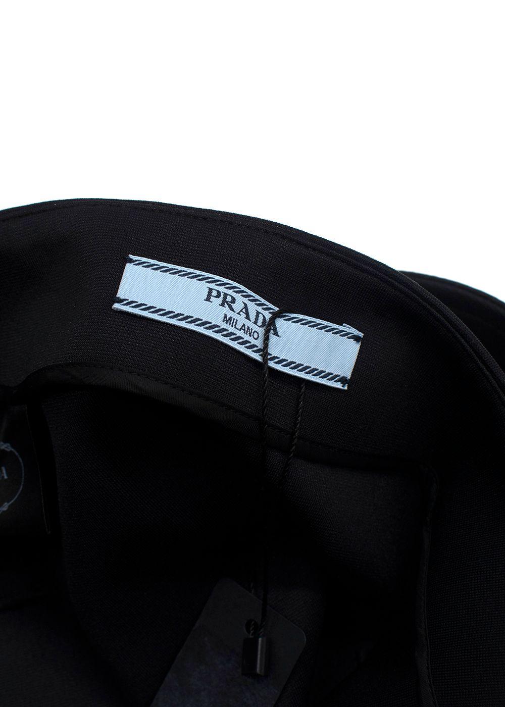 Prada Black Technical Jersey Ruffle Mini Skirt