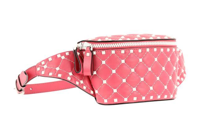 Valentino Pink Free Rockstud Belt Bag - Size Small