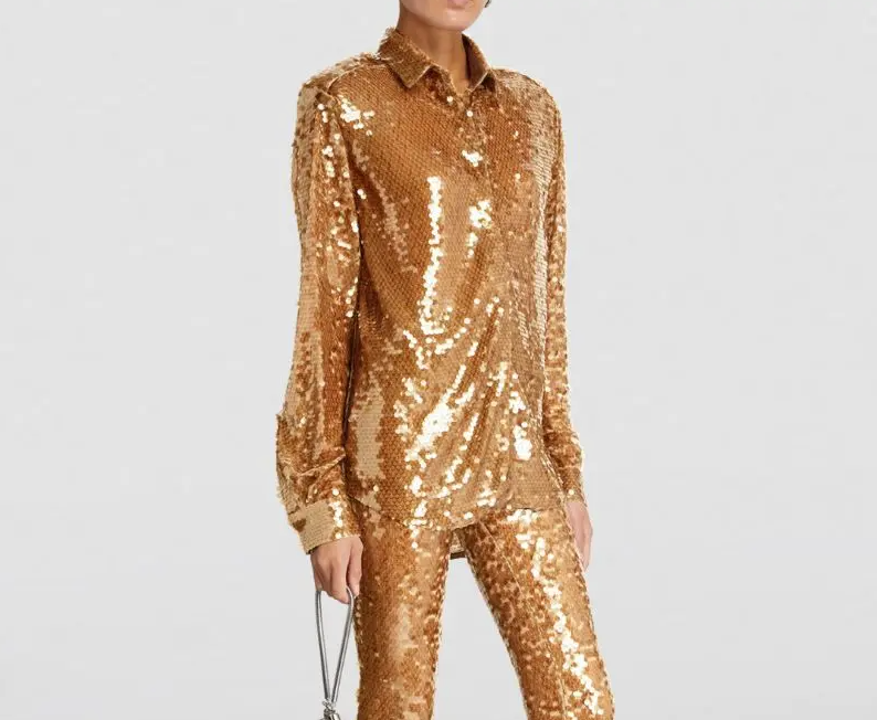 The New Arrivals Ilkyaz Ozel Sequin Colette Shirt