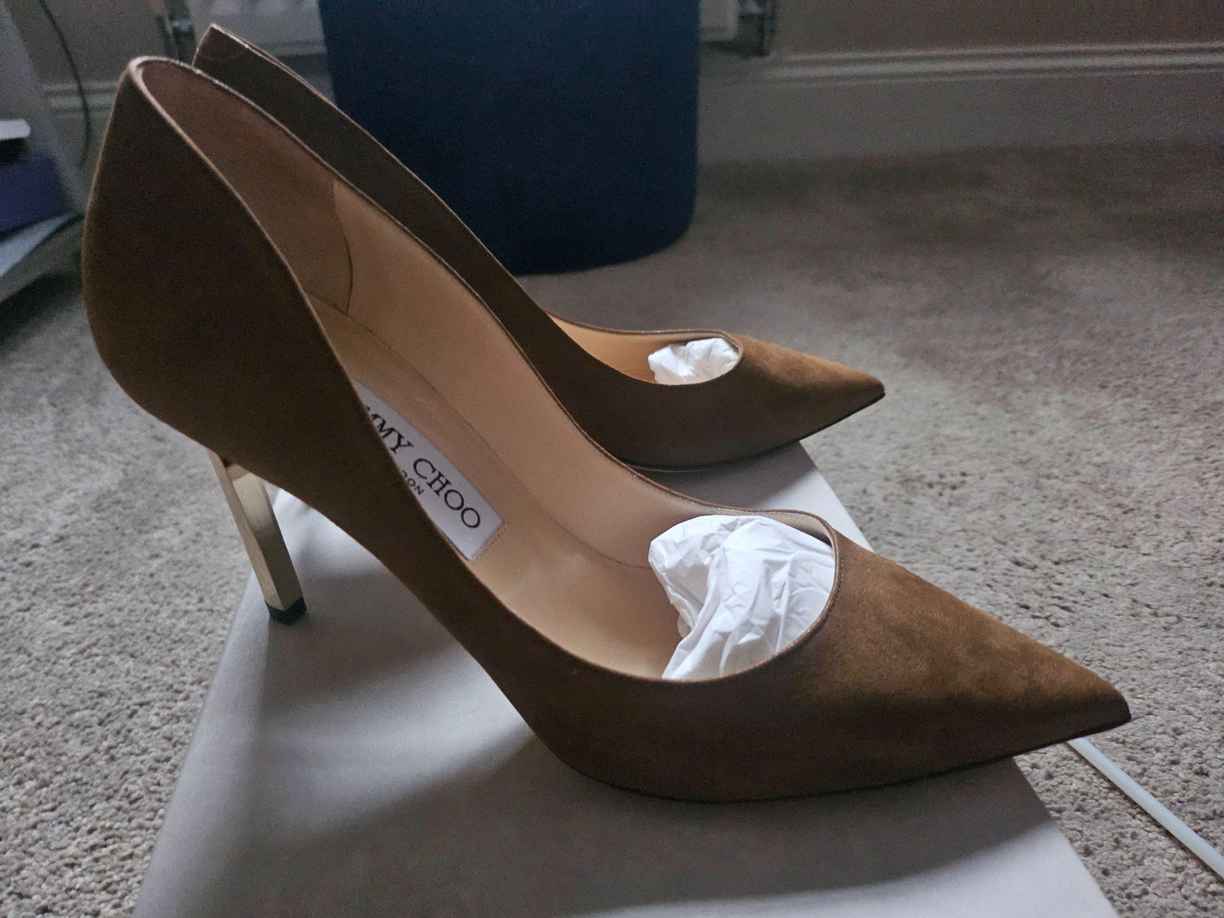Jimmy Choo Tan Suede Pumps